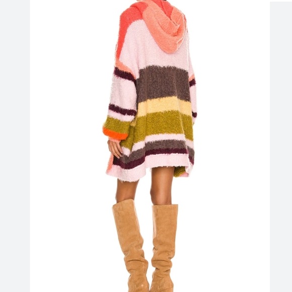 LIKE NEW FREE PEOPLE dream team striped oversized cardigan size XS - Picture 3 of 9
